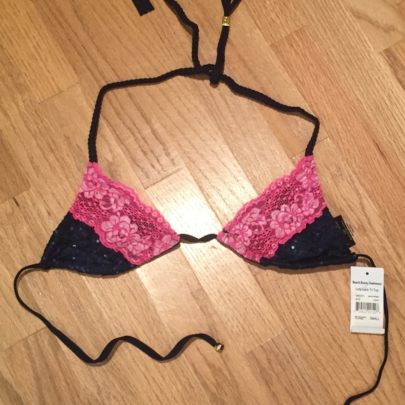 Beach Bunny Swim Sexy Beach Bunny Swimwear Sequins Bikini Top Lace